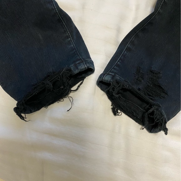 Agolde Sophie High Rise Distressed Skinny Jean Ruthless Black size 29 - Picture 10 of 15